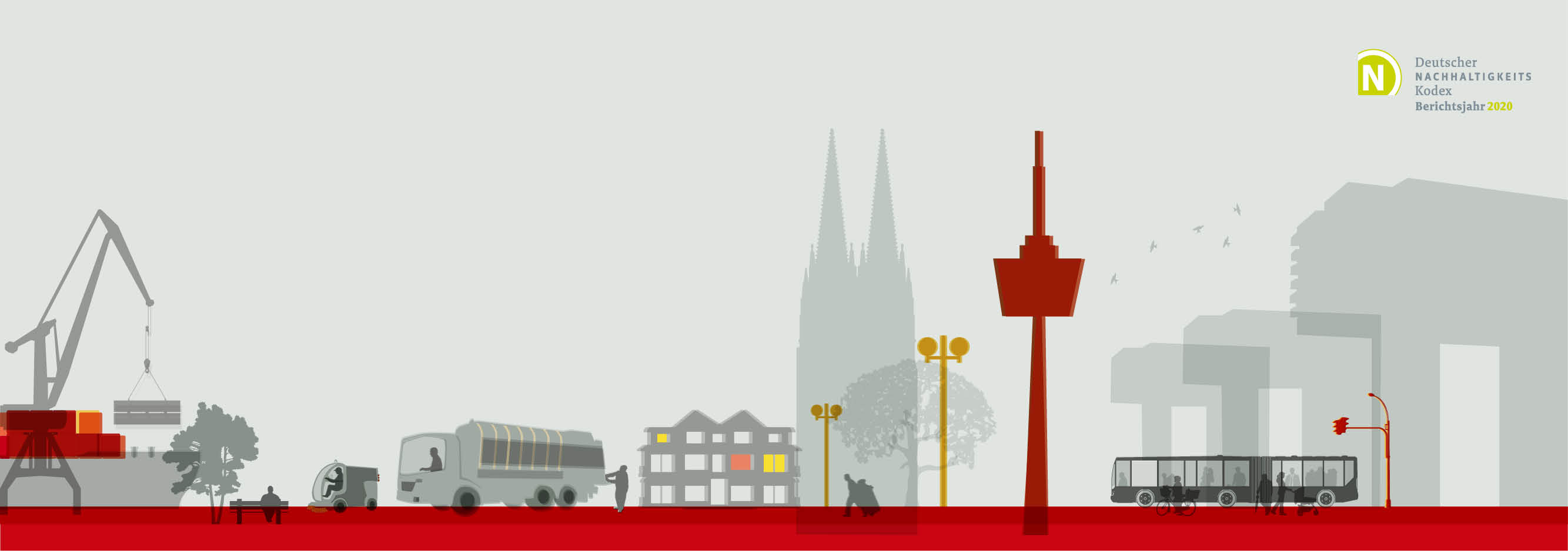 Grafik Köln Panorama